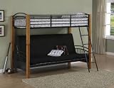 Pine/Black Twin/Futon Bunk 79-7/8