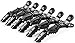 Hair Tamer Black Croc Hair Styling Clips - 6 Pack