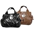 Je Veux Croc Print Double Strap Shopper Handbag