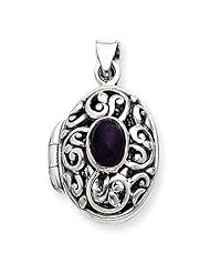 Sterling Silver Amethyst Locket