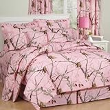 IMAGE OF Realtree AP Pink Camo 8 Pc Queen Bed in a Bag Comforter & Sheet Set