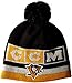 NHL Pittsburgh Penguins Men's CCM Pom Knit Hat, One Size, Black