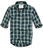 Abercrombie & Fitch Classic Plaid Button Down, Green/Navy Plaid