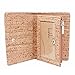 Boshiho Eco Cork Friendly RFID Blocking Wallet Bi-fold Card Holder Vertical Wallet With Zippered Coin Purse & ID Window