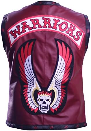 Hollywood Wardrobe Men's The Warrior Vest Leather Jacket Medium Red