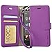 BUDDIBOX  Leather Wallet Cover with Foldable Kickstand for Amazon Fire Phone - Retail Packaging - Purple