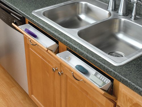 Double Sink Tray Set, Almond, 11-1/4'' trays Double Sink Tray Set, Almond, 11-1/4'' trays
