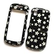 Samsung Instinct S30 M810 Sprint Snap On Protector Hard Case Image Cover Glitter Stars Black