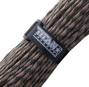 Titan Paracord's Authentic Military 550 Cord w/Velcro Fastener ★ FOREST CAMO ★ 100 FEET