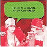 Funny Holiday IMproper Greeting Beverage Napkin-Naughty