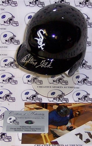Carlton Fisk Autographed/Hand Signed Chicago White Sox Mini Helmet