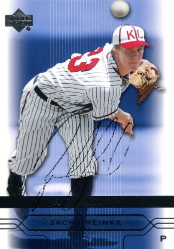 Zack Greinke Autographed/Hand Signed 2004 UpperDeck No.98 Kansa City Royals Baseball Card