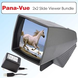 PanaVue Pana-Vue 1 Lighted 2x2 Photo Film Slide Viewer Bundle