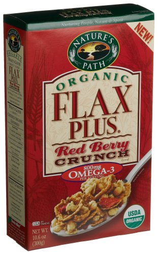 Nature's Path Organic Flax Plus Red Berry Crunch Boxed Cereal, 10.6-Ounce Boxes (Pack of 6)