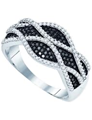 0.40CTW BLACK DIAMOND MICRO PAVE RING