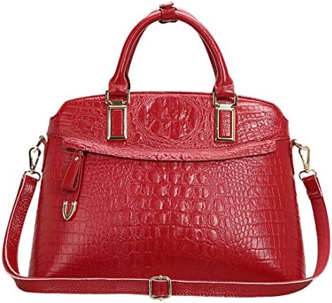 QSL Women's Fashion Cowhide Tote Shoulder Bag Handbag
