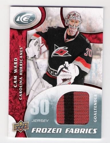CAM WARD 2009-10 Upper Deck Ice Frozen Fabrics JERSEY Card Carolina Hurricanes Hockey