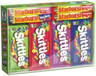 Wri 884614 Skittles amp; Starburst Candy Variety Pack, Assorted, 30/Box