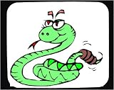 Decorated Mouse Pad with green, snake, poisonous, reptile, rattle