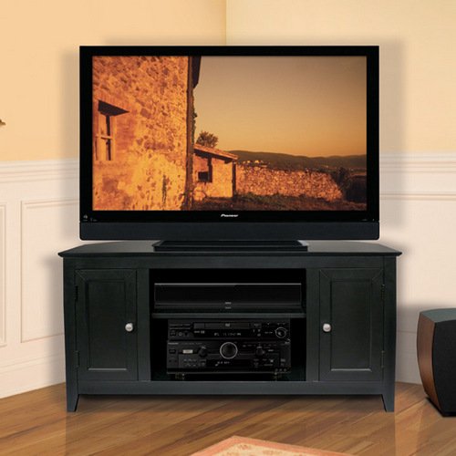 BELL'O WAVS322 Audio/Video Corner Fit Cabinet for 27-Inch to 46-Inch TVs (Black)
