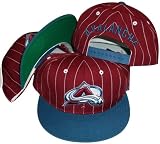 Colorado Avalanche Two Tone Pinstripe Snapback Adjustable Plastic Snap Back Hat / Cap