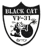 Felix Cat Squadron ~ US Navy ~ VF 31 ~ Strike Fighter Squadron 31 ~ Bomb ~ Embroidered Iron On / Sew On Patch Felix Cat Squadron ~ US Navy ~ VF-31 ~ Strike Fighter Squadron 31 ~ Bomb ~ Embroidered Iron On / Sew On Patch