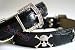 Dog Collar and Leash Set - 20-inch Swarovski Crystal Skull Dog Collars & leash set (black)