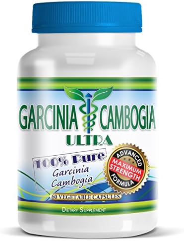 100% PURE GARCINIA CAMBOGIA ULTRA - 30 Day Supply - 1600mg Per Day- Advanced Maximum Strength Formula - LOSE WEIGHT or Your MONEY BACK - All Natural Fat Burner - No Fillers, No Binders, No Artificial Ingredients - Vegetable Capsule