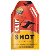 Clif Shot Energy Gel with Caffeine, Strawberry, 1.1-Ounce Packets (Pack of 24)
