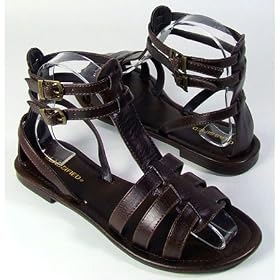 FACTORY Gladiator Flat Sandals Dark Brown