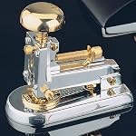 El Casco Small Stapler Chrome with 23kt Gold