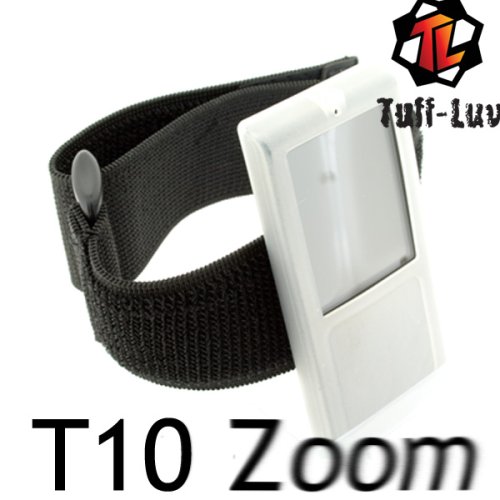 i-nique Tuff-Luv Silicone skin cover case Sports ZOOMBAND Armband + Belt Clip: Colour (CLEAR) for Samsung YEPP YP-T10