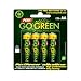 Perf Go Green AA Batteries Eco-Friendly, 8-Pack, Free Recycling