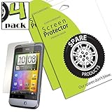 Spare Products (4 Pack) of HTC Salsa Screen Protectors (CLEAR)