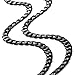 Powerful Mens Necklace Black 316L Stainless Steel Chain 18
