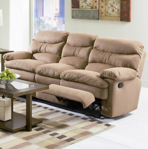 SOFA/BROWN FINISH 85-1/2''Lx38''Wx21''H