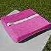Bookishbunny 2pc Memory Foam Seat Chair Waist Lumbar Back Support Cushion Pillow Car Office Home (Hot Pink)
