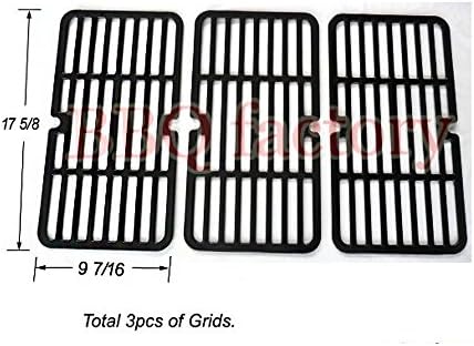 TSINY 54193(3-pack) Stamped Porcelain Steel Cooking Grid Replacement for Select Brinkmann Gas Grill Models, Set of 3