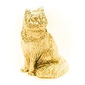 ネコ（猫）（座り姿） 22ct ゴールドプレート イギリス製 アニマル アート フィギュア コレクション
