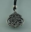 Fait � la main l'amulette de Mantra OM Lotus et Aum pendentif en �tain