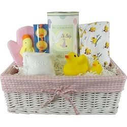 Luxury Ducky Themed Baby Gift Basket for a Girl