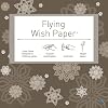 Fliegendes Wunschpapier "Flying Wish Paper" in Braun mit Schneeflocken-Dekor