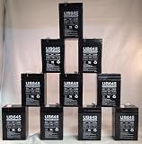 UPG UB645 6V 4.5AH SLA BATTERY 6 VOLT - PACK OF 10 BATTERIES