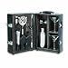 Picnic Time Manhattan Insulated Two-Bottle Cocktail Case/Bar Tool Kit, Black