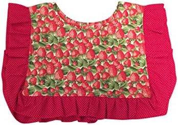 STRAWBERRY ADULT DRIBBLE BIB WITH RUFFLE - WOMEN