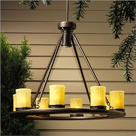 Mission Bronze Low Voltage Outdoor Chandelier by Kichler