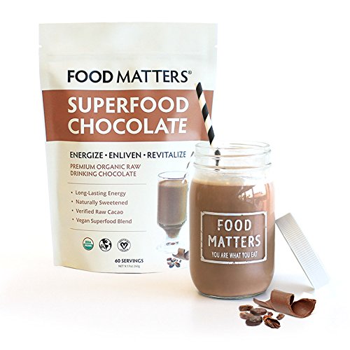SUPERFOOD Chocolate Powder by Food Matters - Organic Vegan Raw Cacoa Energy Drinking Chocolate