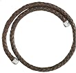 Brown Leather Coil Necklace
