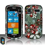 Rubberized Green Silver Red Blue Pink Gold Colorful Flower Snap on Design C ....