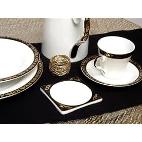 Bracelet Black 68 Piece Dinner Set - 8 place setting
